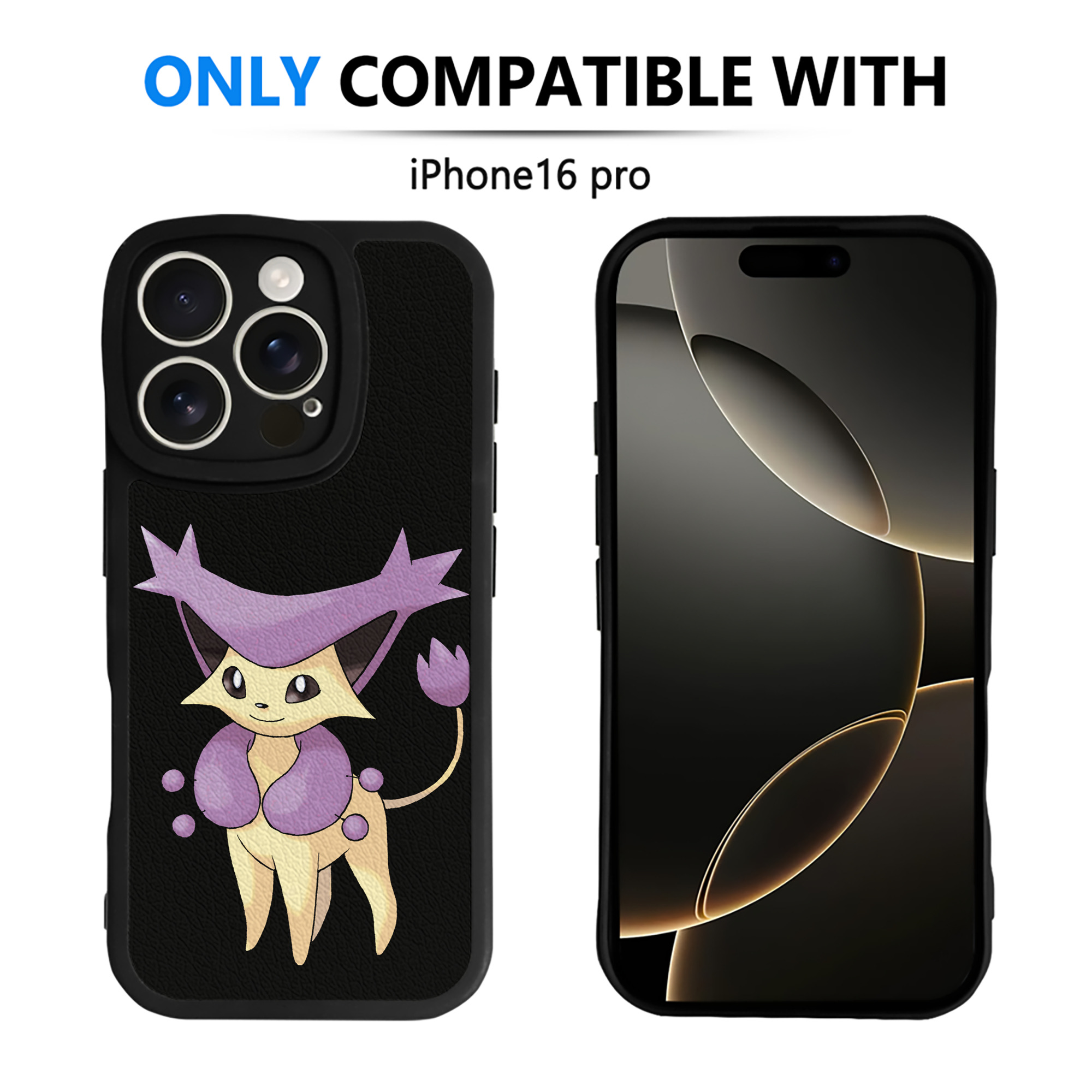 （画像用） ポケットモンスター Pokémon 【iPhone 16シリーズ対応】シリコンスマホケース（レザー調） 材質：シリコン
